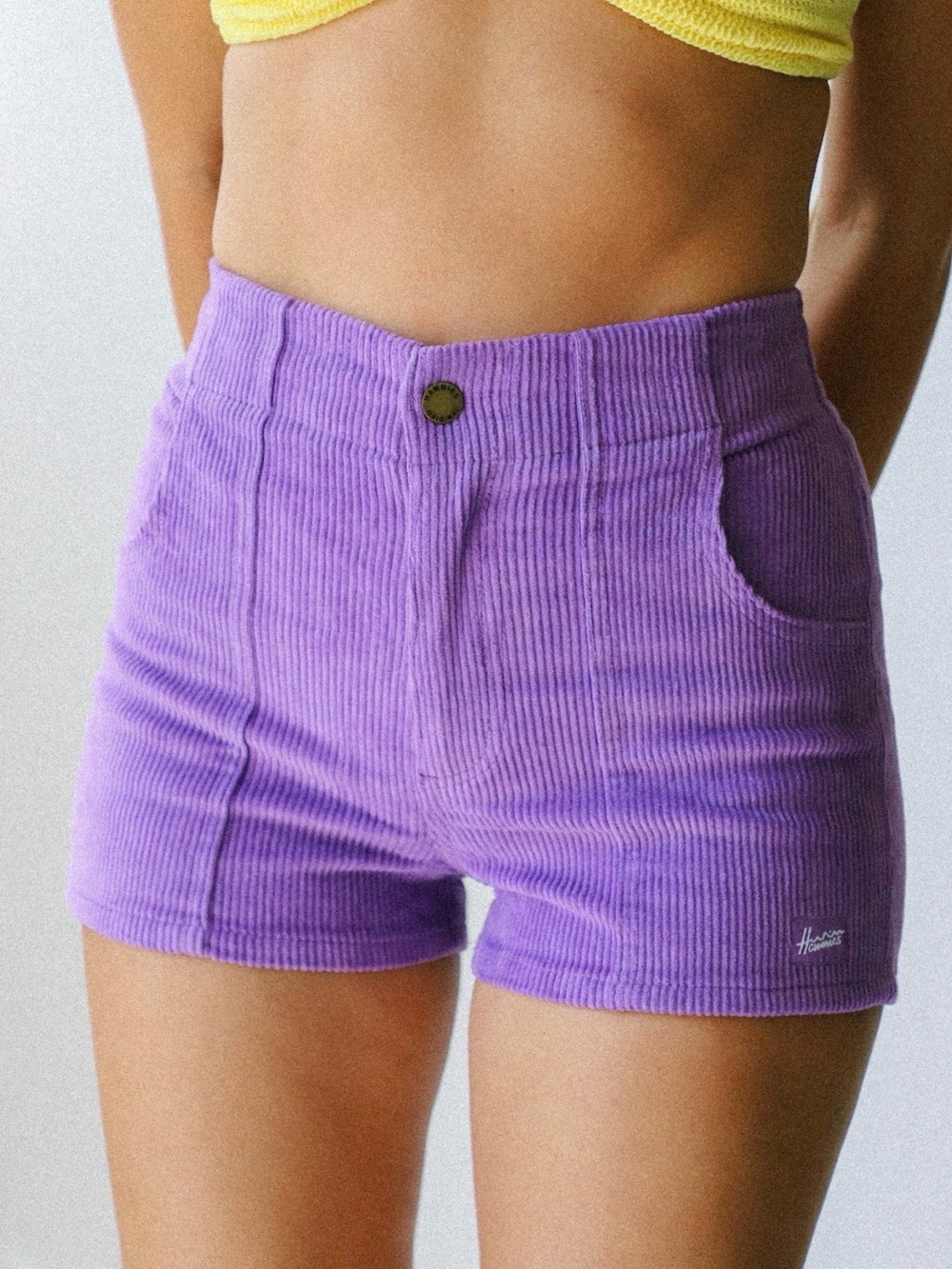 Hammies Size 28 Purple Corduroy Shorts Retro Roller Rink Unisex Bottoms Trendy